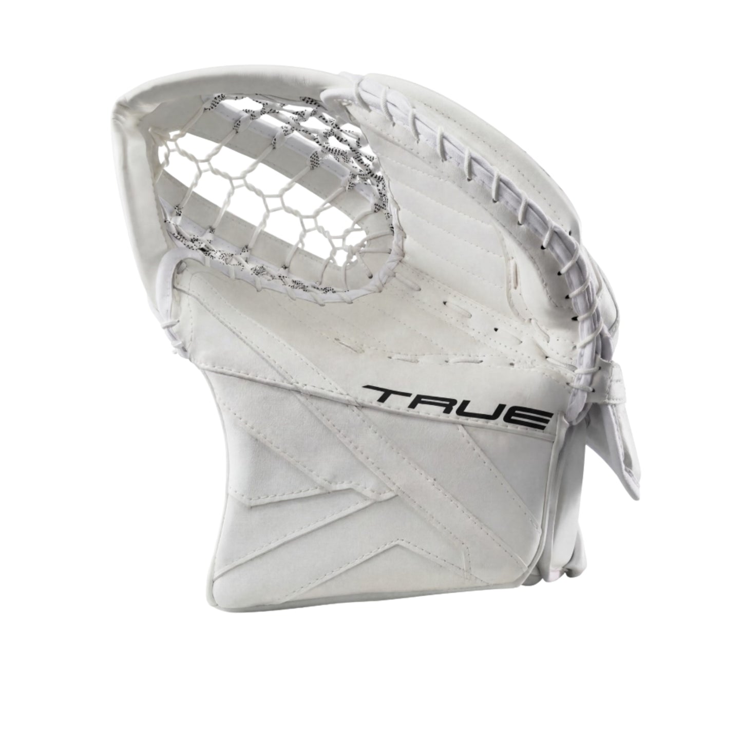 A photo of the True Hockey Catalyst 7X6 Goalie Catcher in colour white