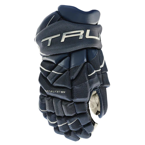 True Hockey Catalyst 9X3 Youth Hockey Gloves (2023) Navy