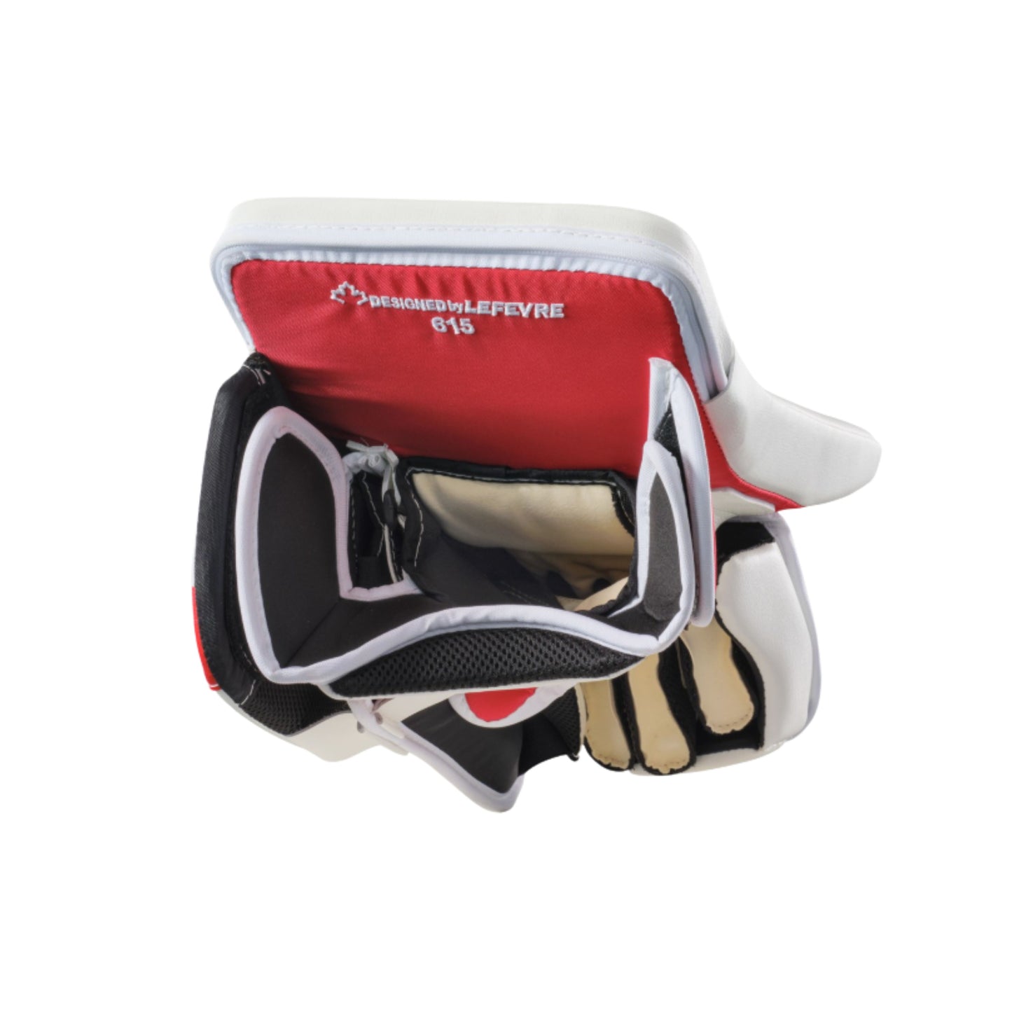 A photo of the True Hockey Catalyst Nitro Senior Goalie Catcher in colour white and red.