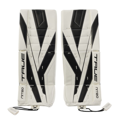A photo of the True Hockey Catalyst Nitro Junior Goalie Pad in colour white and black.