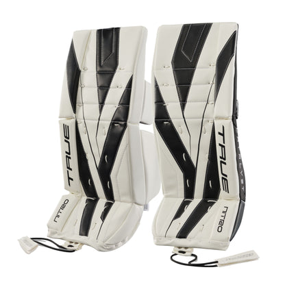 A photo of the True Hockey Catalyst Nitro Junior Goalie Pad in colour white and black.
