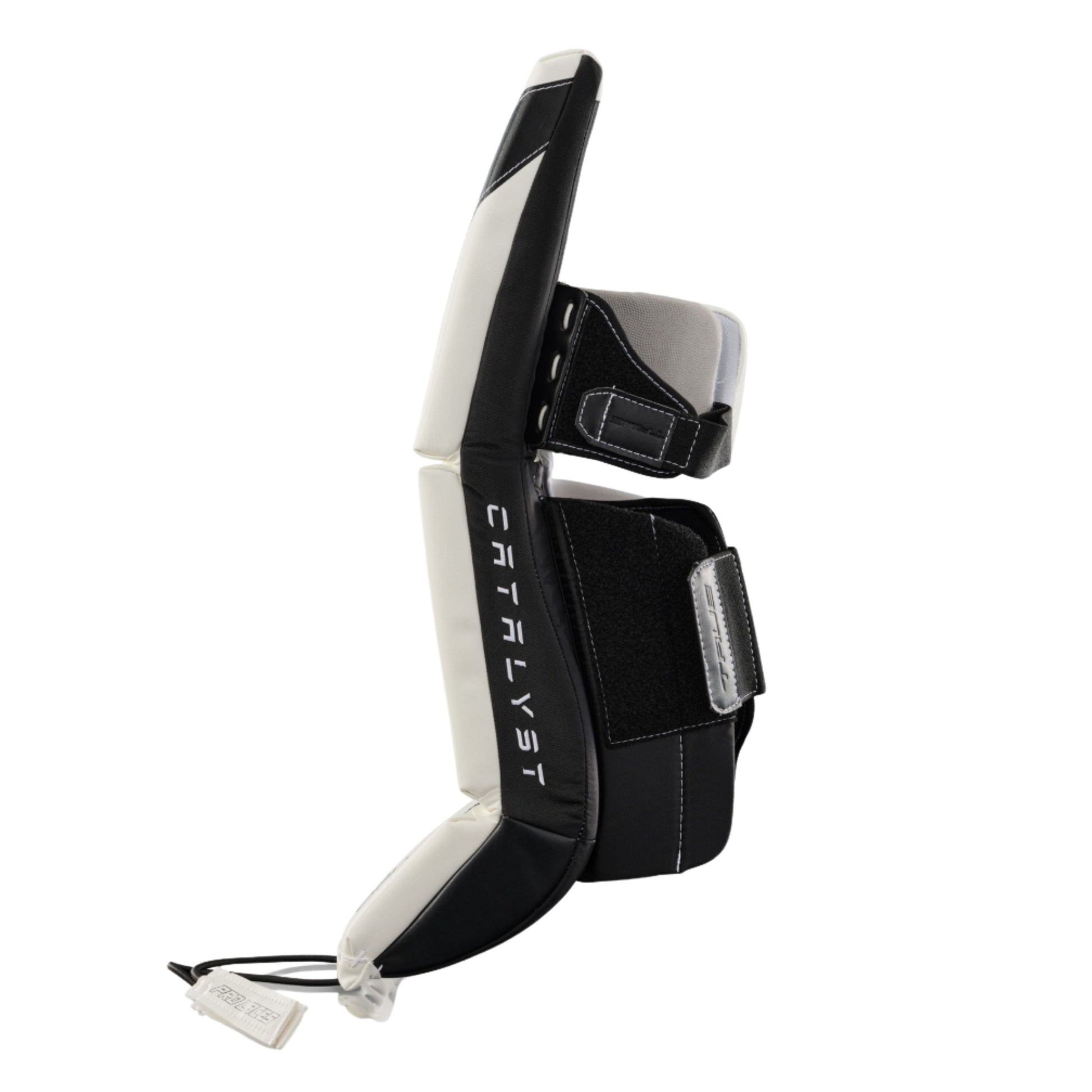 A photo of the True Hockey Catalyst Nitro Junior Goalie Pad in colour white and black.