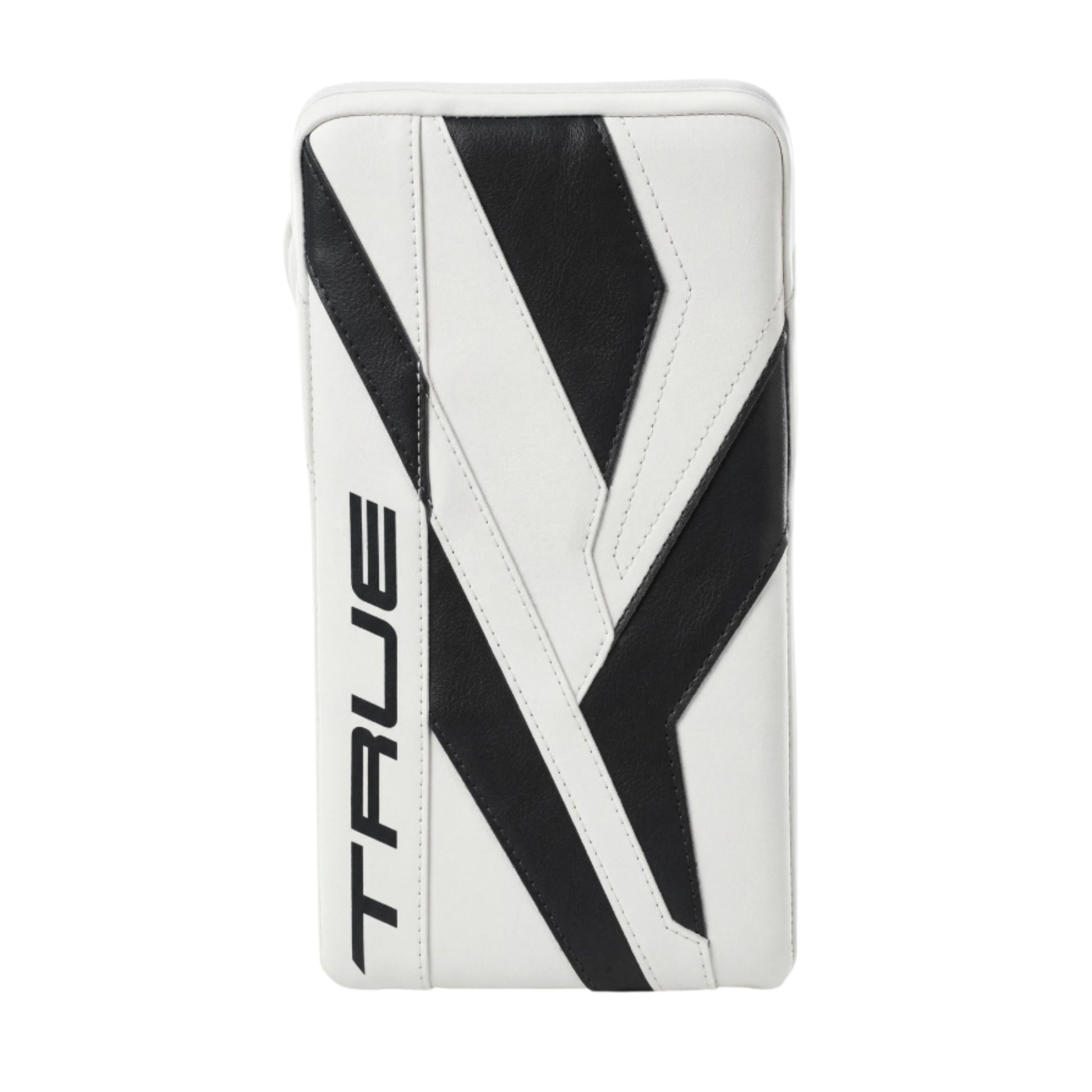 A photo of the True Hockey HZRDUS 5X6 Senior Goalie Blocker in colour white and black.