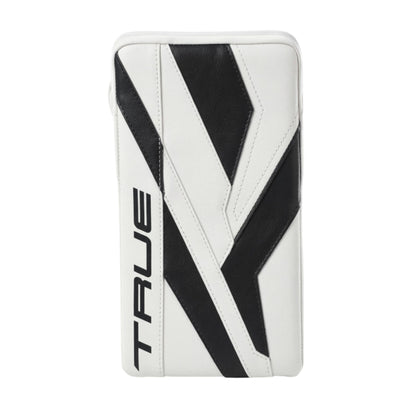 A photo of the True Hockey HZRDUS 5X6 Senior Goalie Blocker in colour white and black.