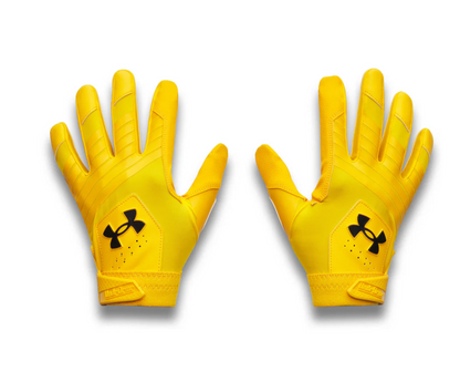 A photo of the Under Armour Clean Up Men's Baseball Batting Gloves in colour gold.