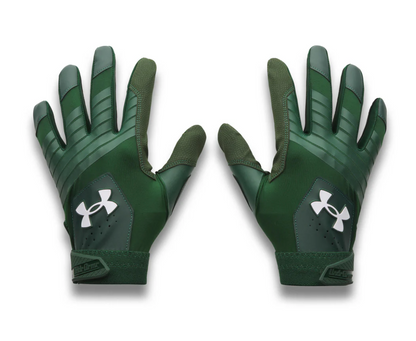 A photo of the Under Armour Clean Up Men's Baseball Batting Gloves in colour forest green