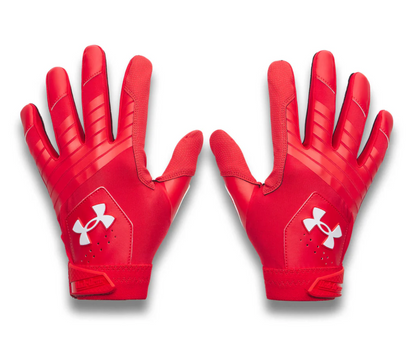 A photo of the Under Armour Clean Up Men's Baseball Batting Gloves in colour red 