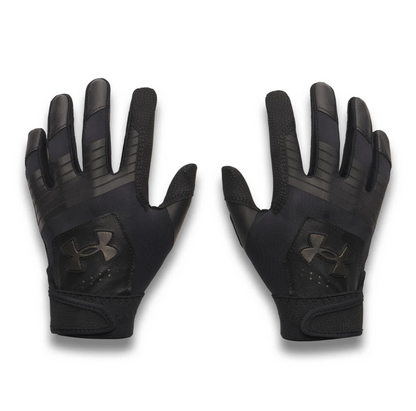 A photo of the Under Armour Clean Up T-Ball Boy's Batting Gloves in colour black.