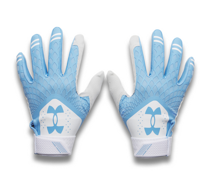 A photo of the Under Armour Glyde Women's Batting Gloves in colour blue.