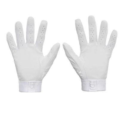 A photo of the Under Armour Glyde Women's Batting Gloves in colour white.