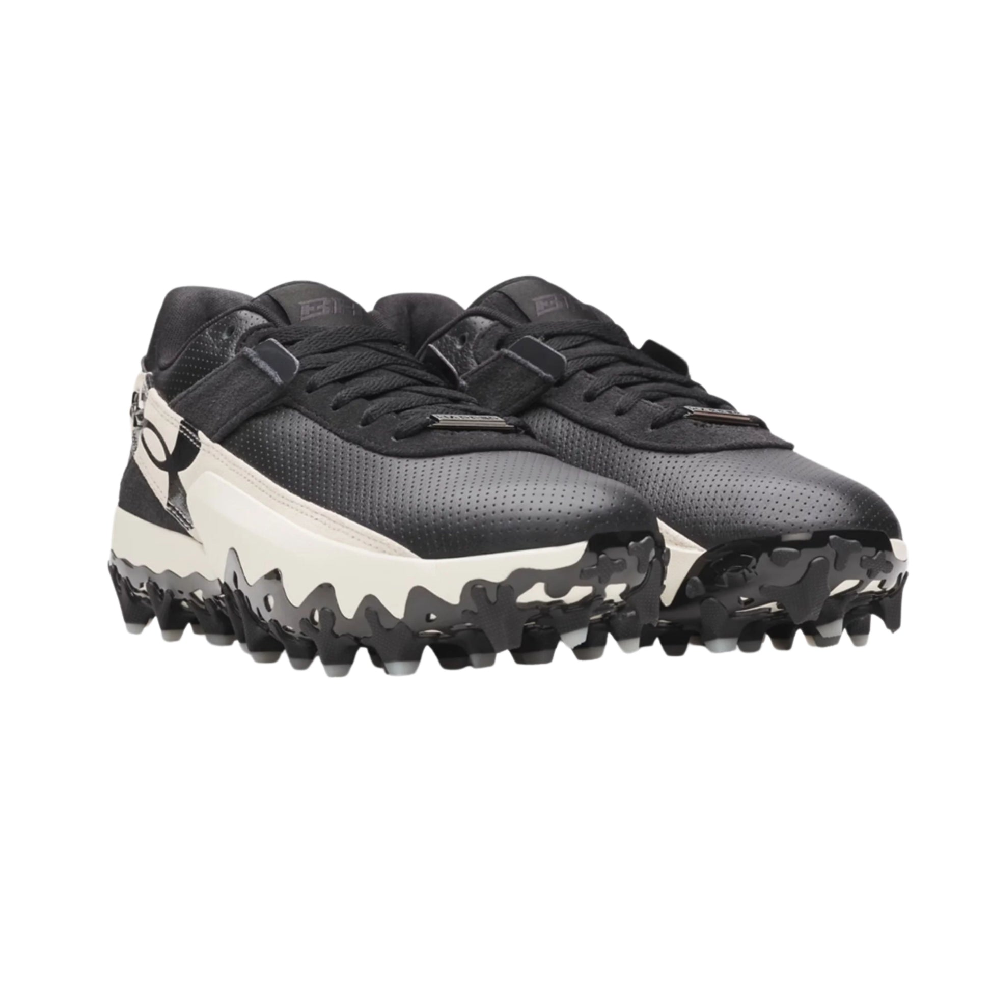 A photo of the Under Armour Harper 10 Pro TPU Men's Baseball Cleats in colour white and black.
