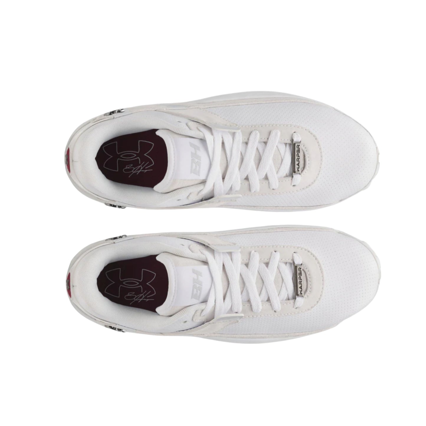 A photo of the Under Armour Harper 10 Pro TPU Men's Baseball Cleats in colour white.