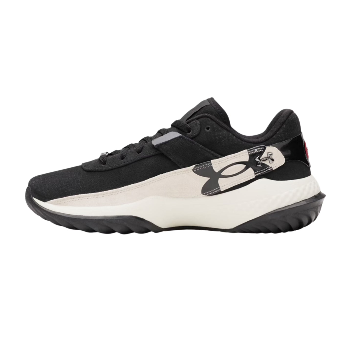 A photo of the Under Armour Harper 10 Pro Turf Men's Baseball Shoes in colour black and white.