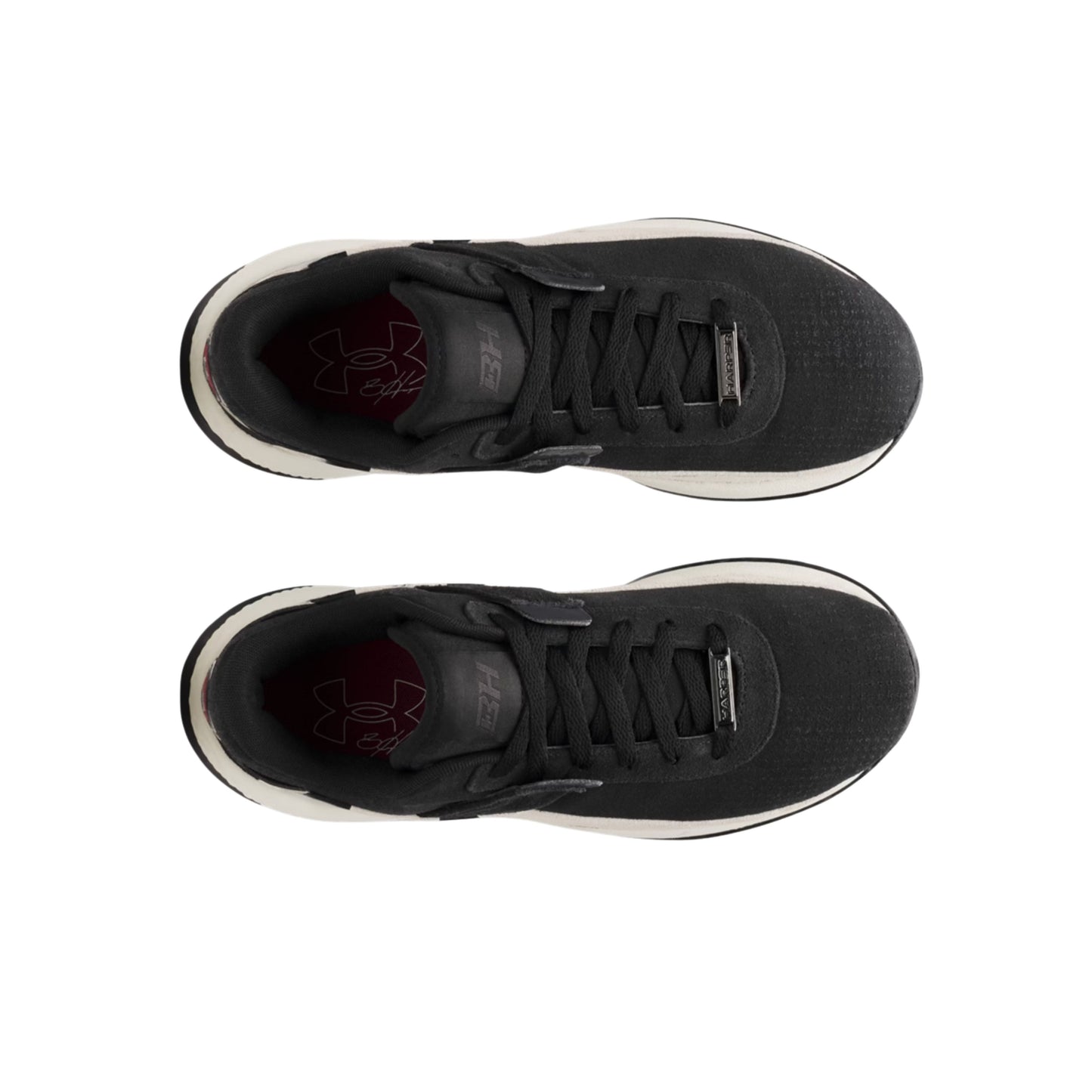 A photo of the Under Armour Harper 10 Pro Turf Men's Baseball Shoes in colour black and white.