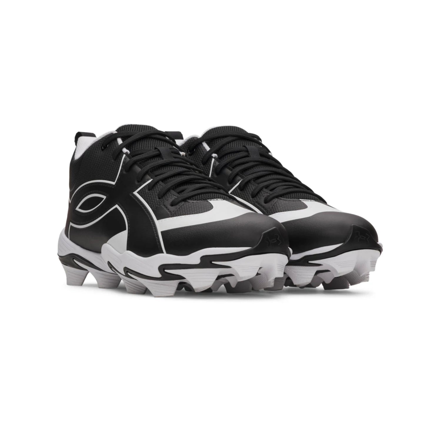 A photo of the Under Armour Leadoff Icon Mid Men's Baseball Cleats in colour black and white.