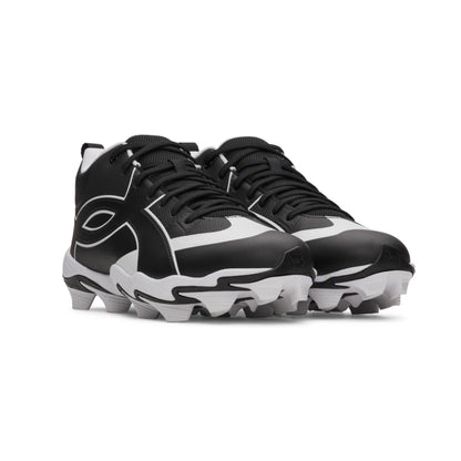A photo of the Under Armour Leadoff Icon Mid Men's Baseball Cleats in colour black and white.