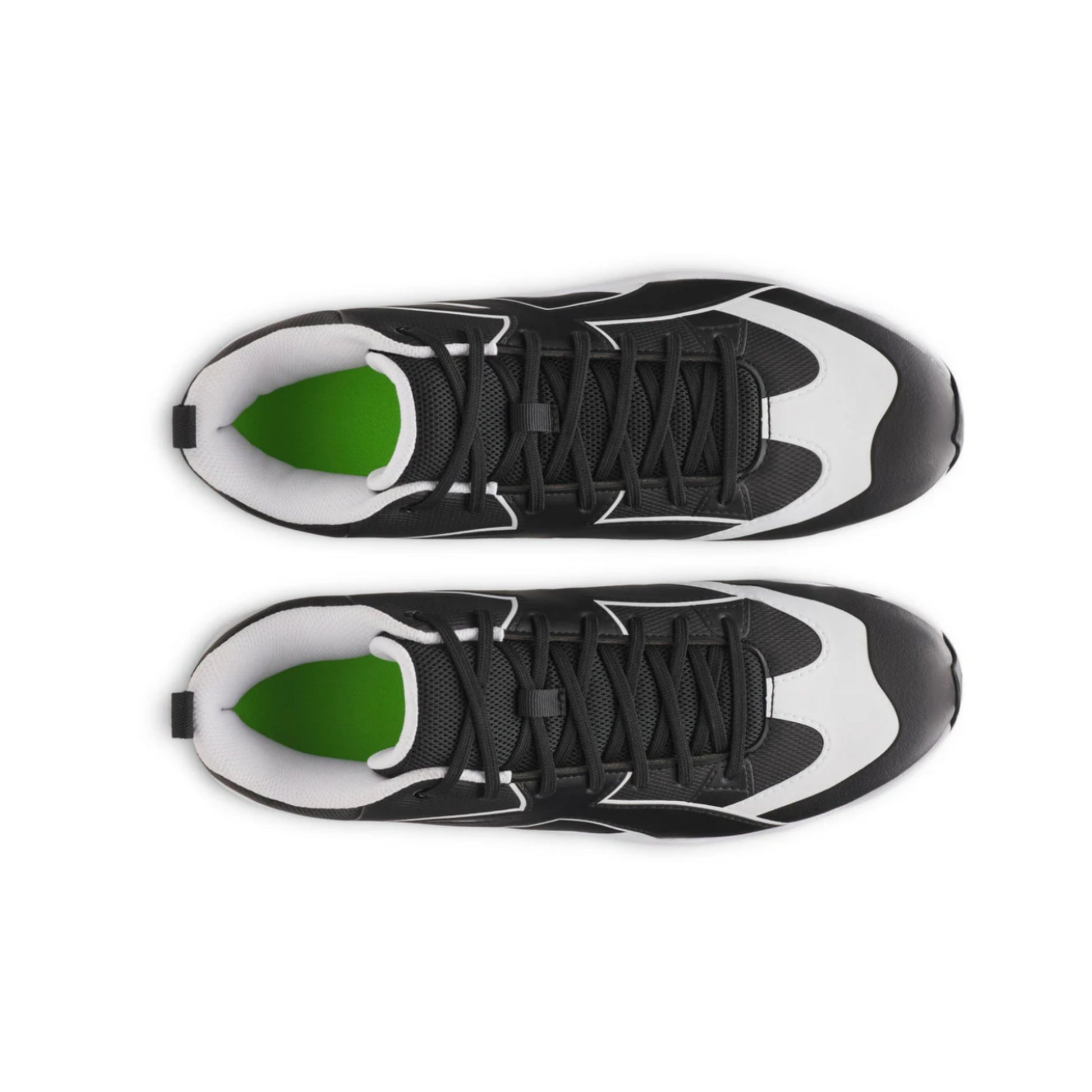 A photo of the Under Armour Leadoff Icon Mid Men's Baseball Cleats in colour black and white.