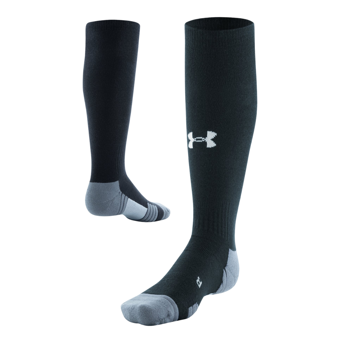 A photo of the Under Armour Kids' Youth Soccer Socks in colour black.