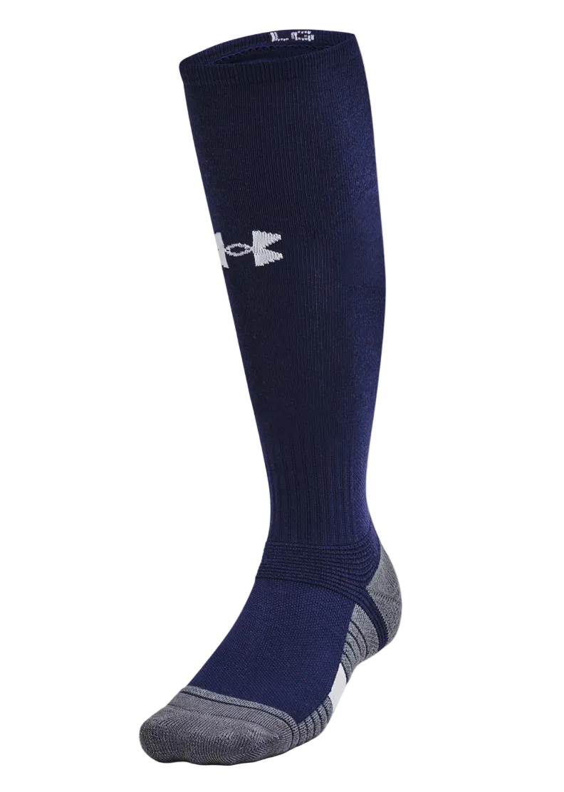 A photo of the Under Armour Team Unisex Over-The-Calf Socks in colour navy.