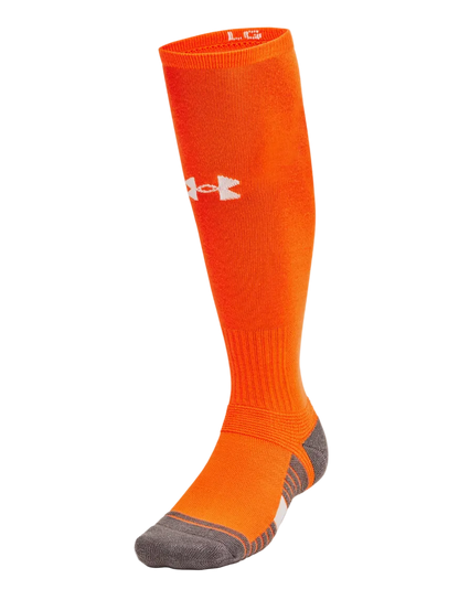 A photo of the Under Armour Team Unisex Over-The-Calf Socks in colour orange
