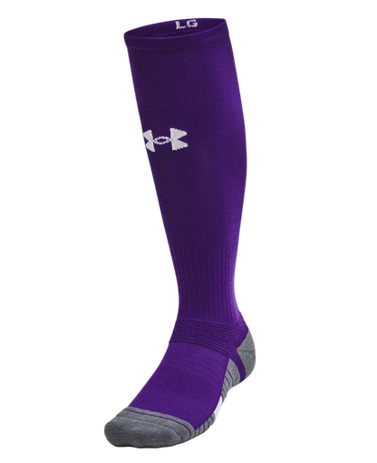 A photo of the Under Armour Team Unisex Over-The-Calf Socks in colour purple