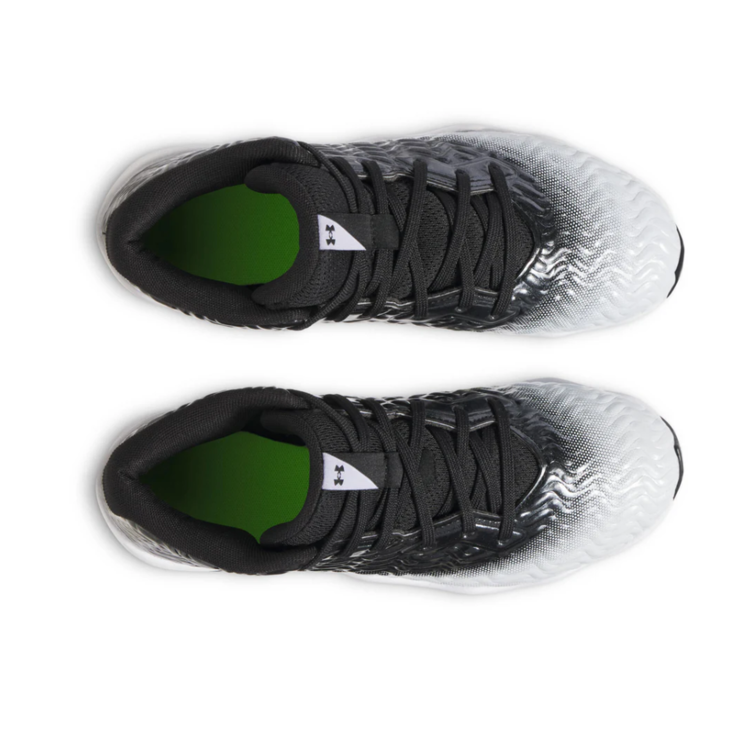 A photo of the Under Armour UA Spotlight Hammer Football Cleats in colour black and white.