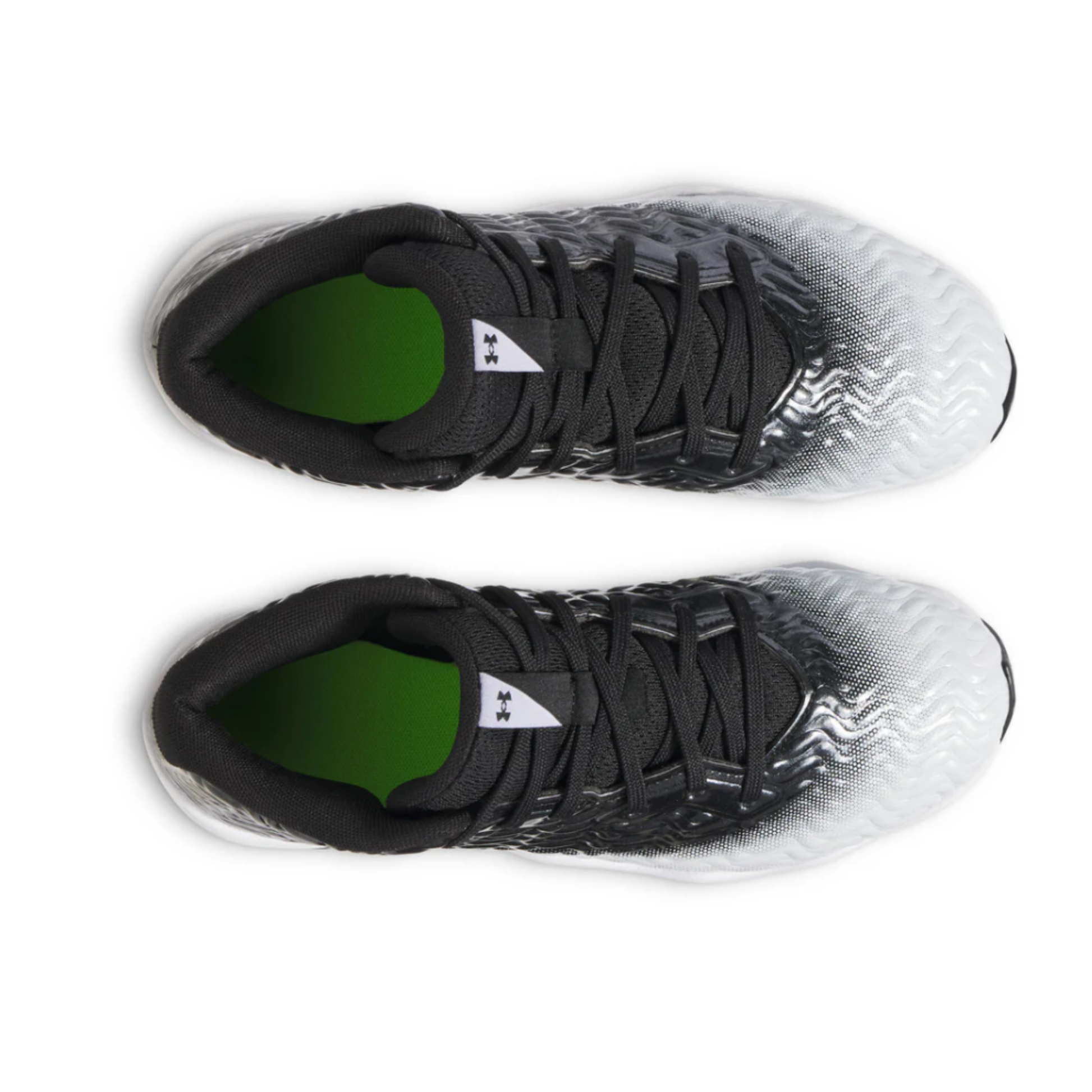 A photo of the Under Armour UA Spotlight Hammer Football Cleats in colour black and white.