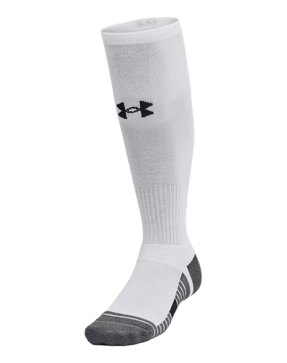 A photo of the Under Armour Team Unisex Over-The-Calf Socks in colour White.