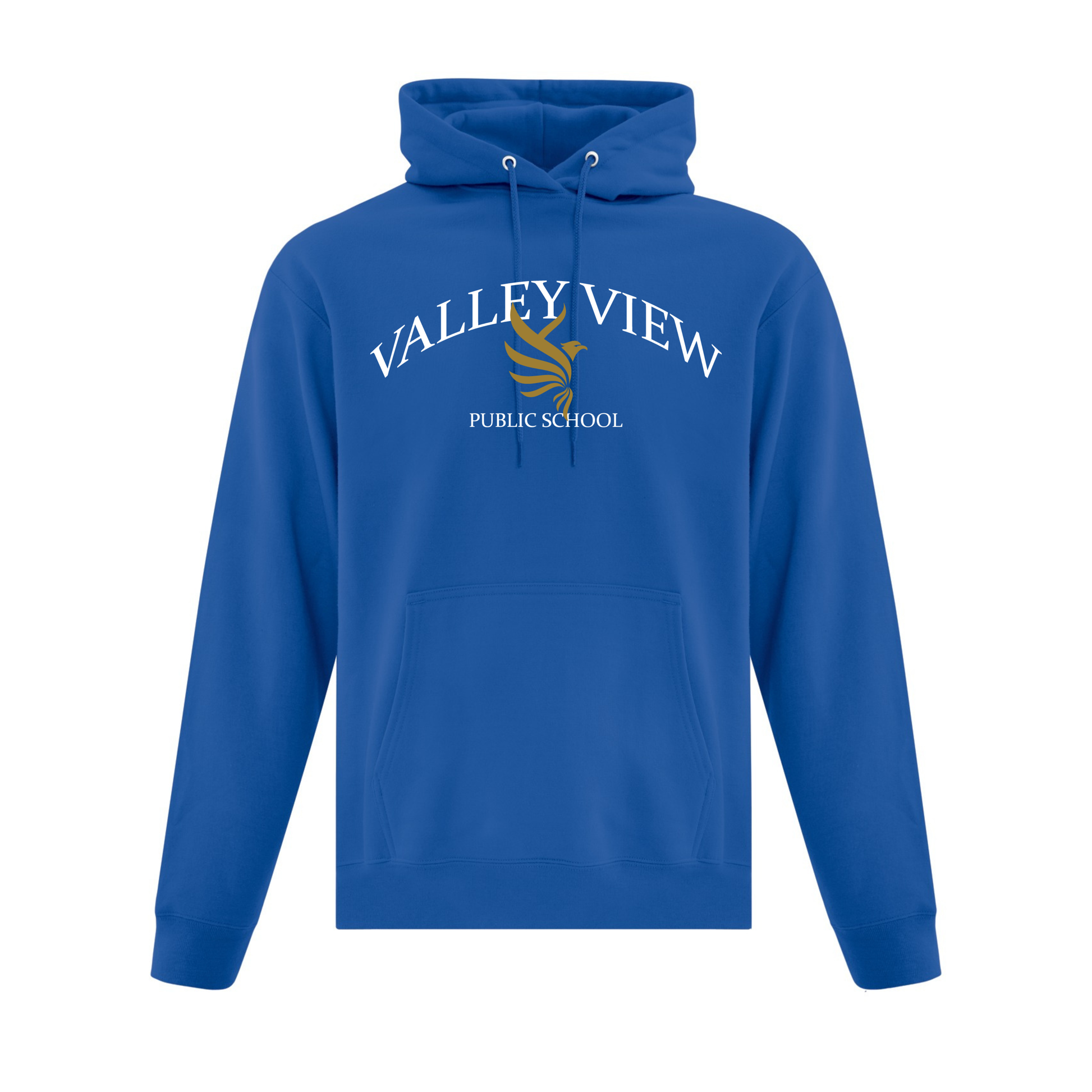 A photo of the Valley View Public School Hoodie in colour royal.
