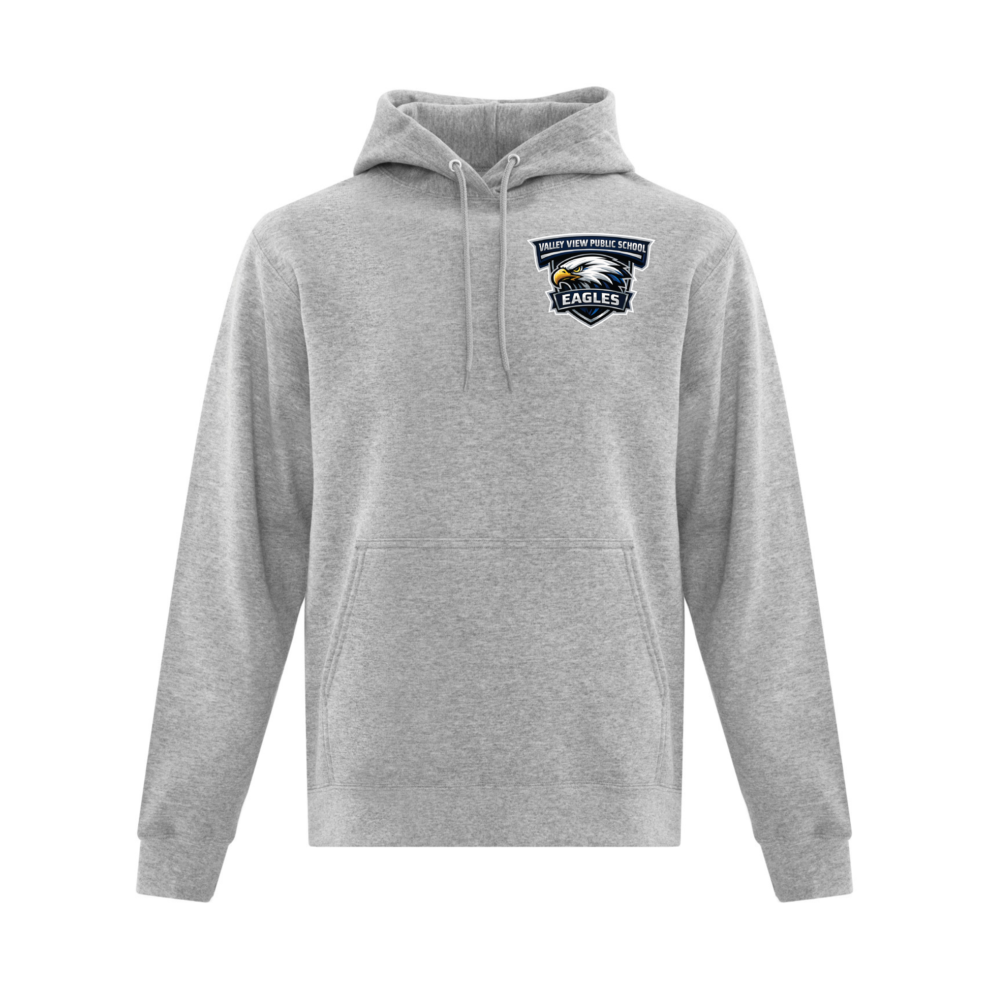 A photo of the Valley View Public School Hoodie in colour grey.