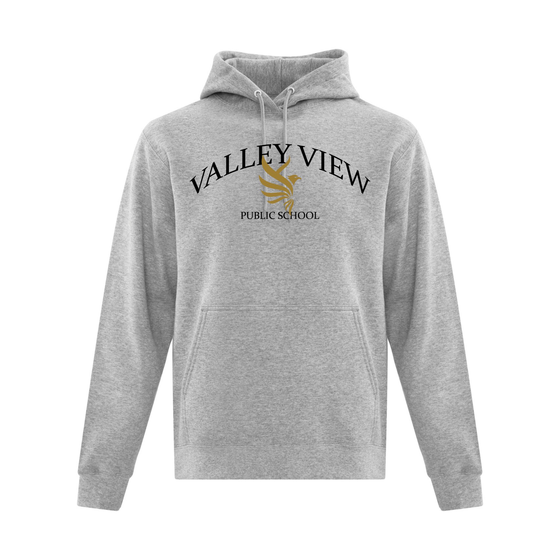 A photo of the Valley View Public School Hoodie in colour grey.