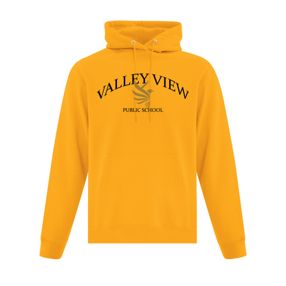 A photo of the Valley View Public School Hoodie in colour gold.