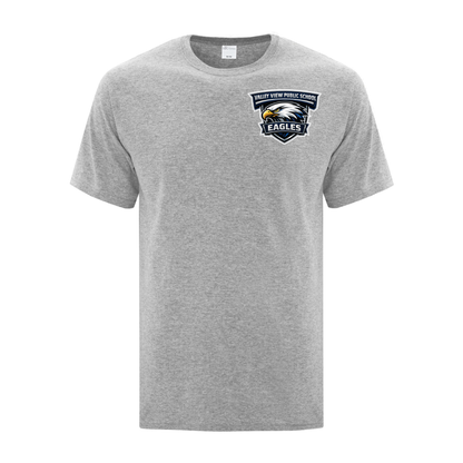 A photo of the Valley View Public School - Adult T-shirt in colour grey.