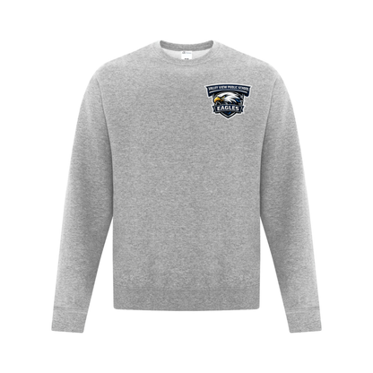 A photo of the Valley View Public School Crewneck Sweatshirt in colour grey.