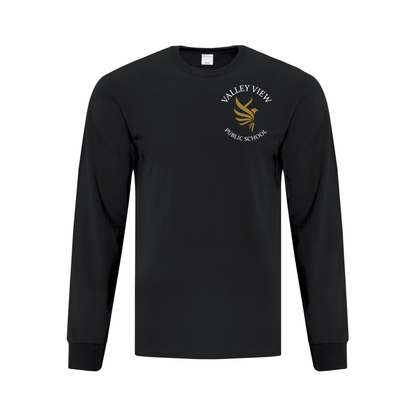 A photo of the Valley View Public School Long Sleeve Shirt in colour black.
