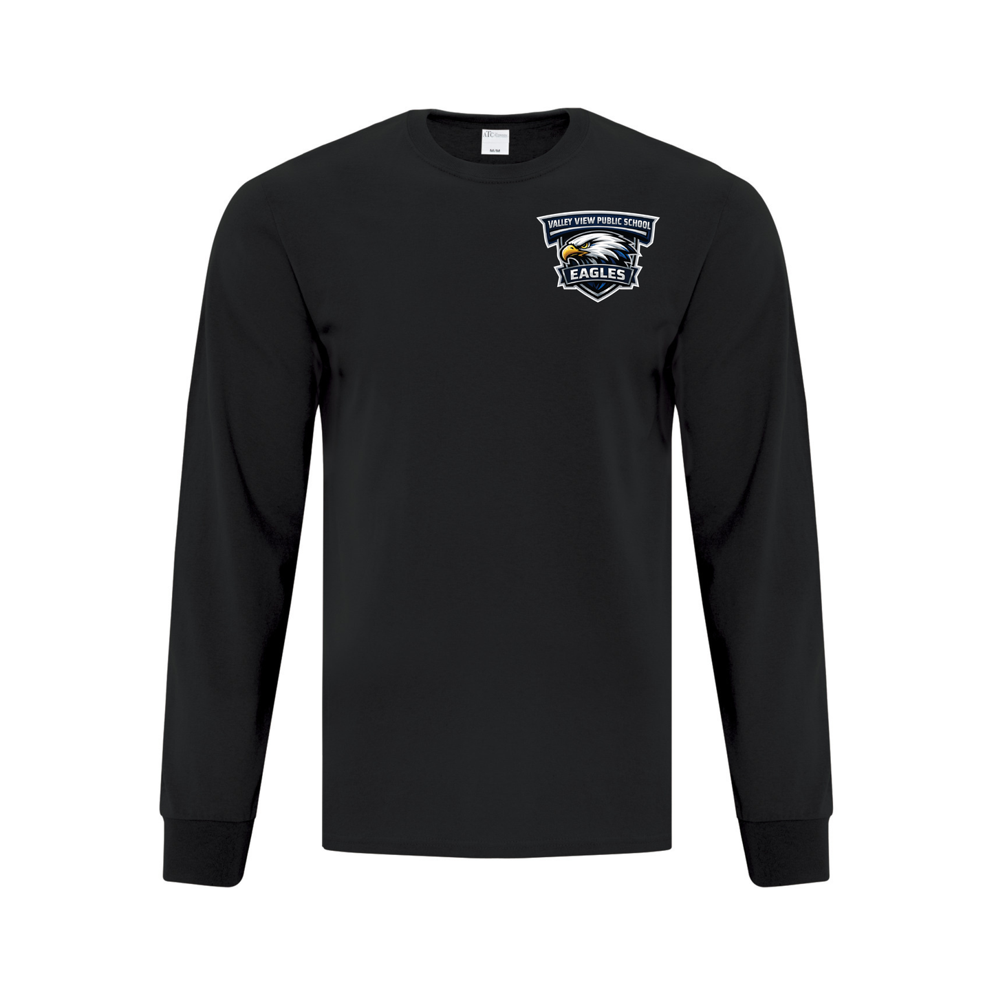 A photo of the Valley View Public School Long Sleeve Shirt in colour black.
