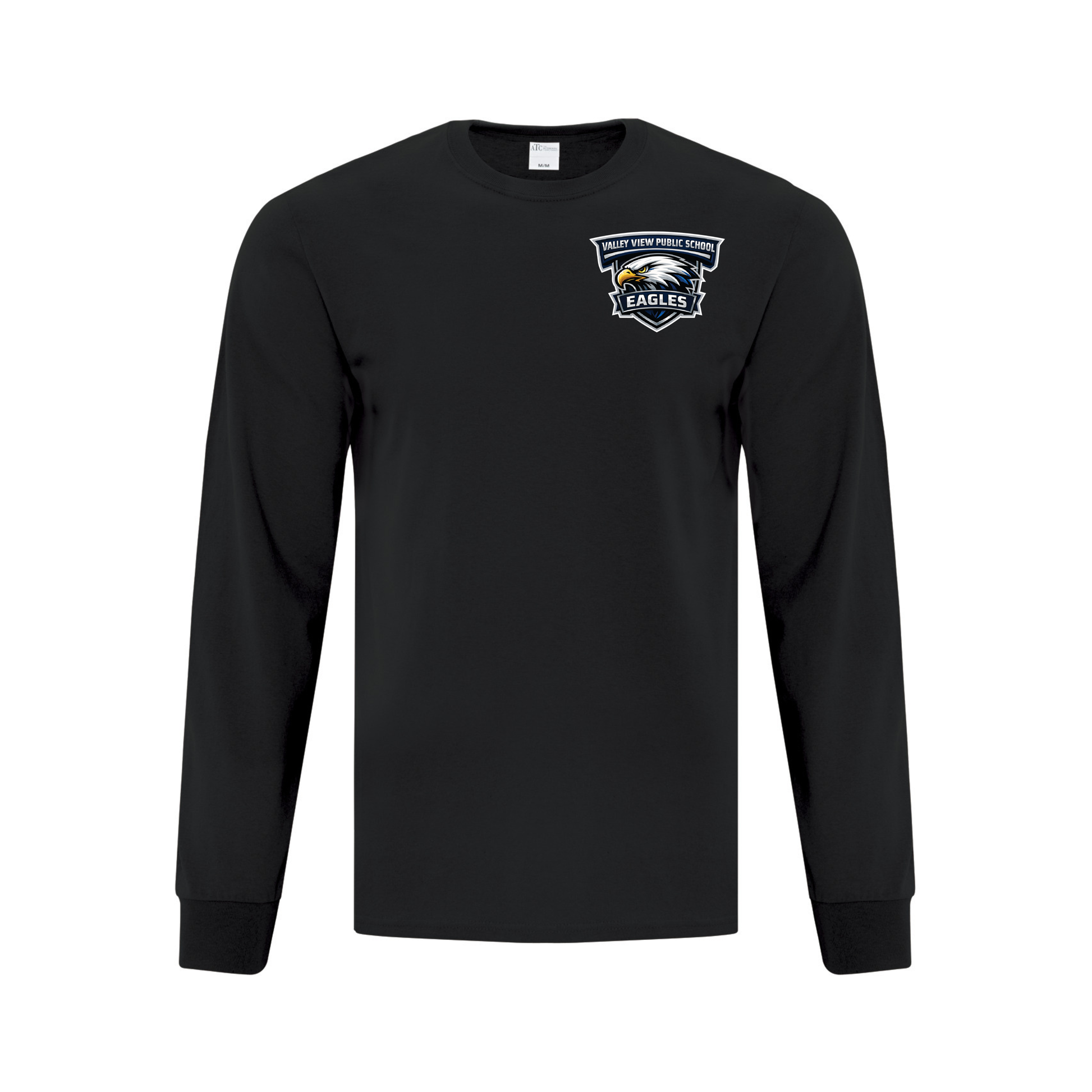 A photo of the Valley View Public School Long Sleeve Shirt in colour black.