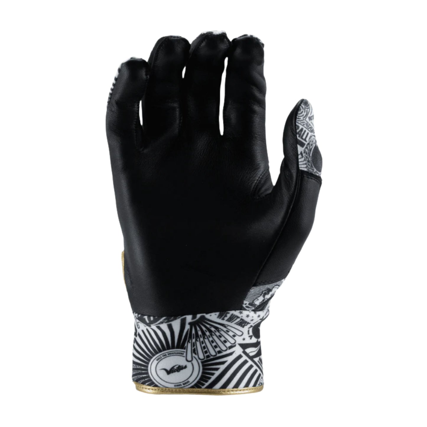 A photo of the Victus NOX Batting Gloves in colour black and gold.