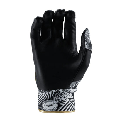 A photo of the Victus NOX Batting Gloves in colour black and gold.