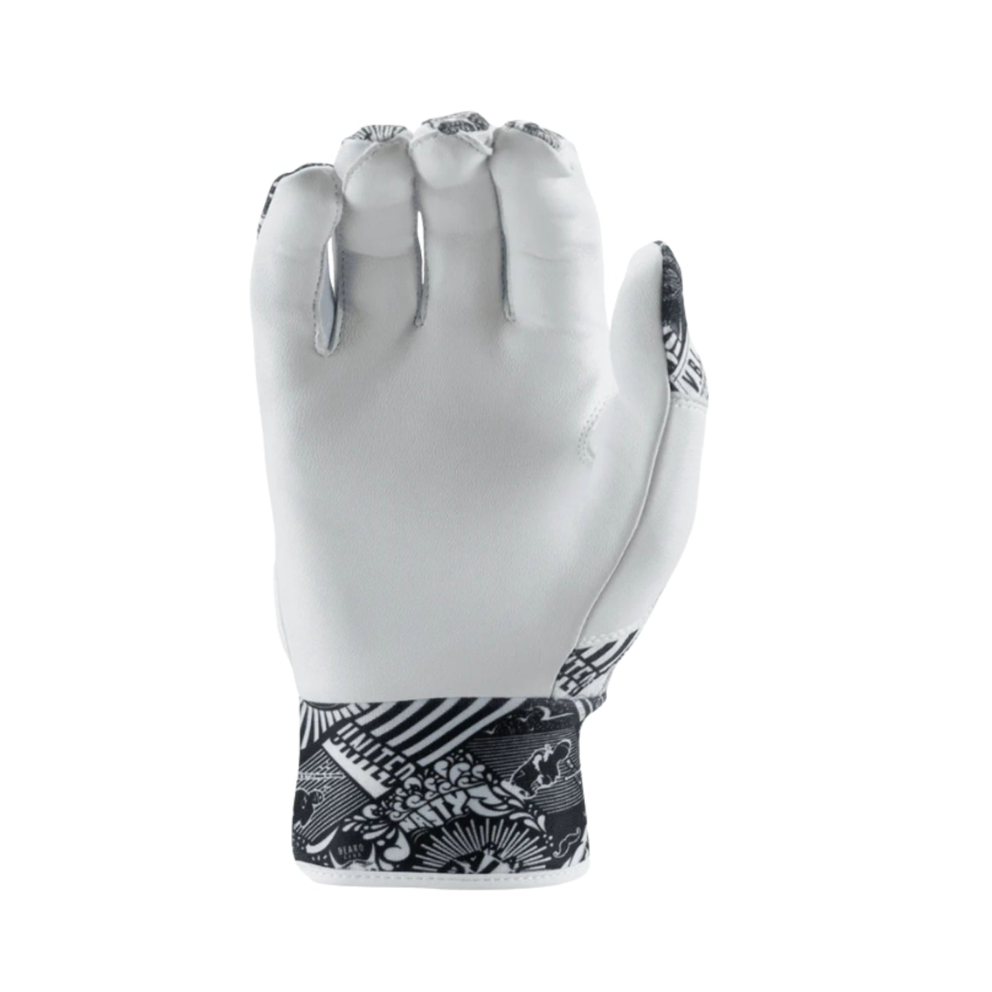 A photo of the Victus NOX Batting Gloves in colour silver, white and black.