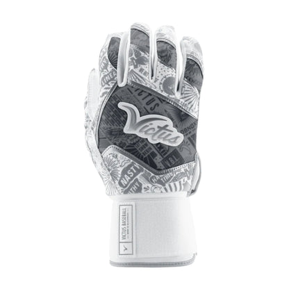 A photo of the Victus NOX Full Wrap Batting Gloves in colour white and black.