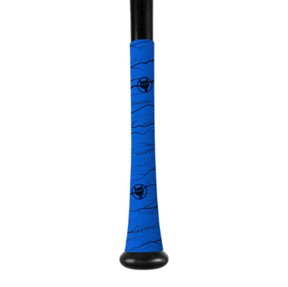 A photo of the VukGripz Pulse Baseball Bat Grip in colour blue.