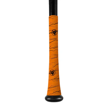 A photo of the VukGripz Pulse Baseball Bat Grip in colour orange.
