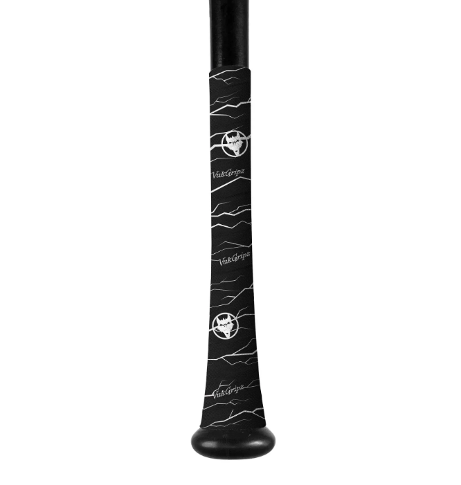 A photo of the VukGripz Pulse Baseball Bat Grip in colour black.