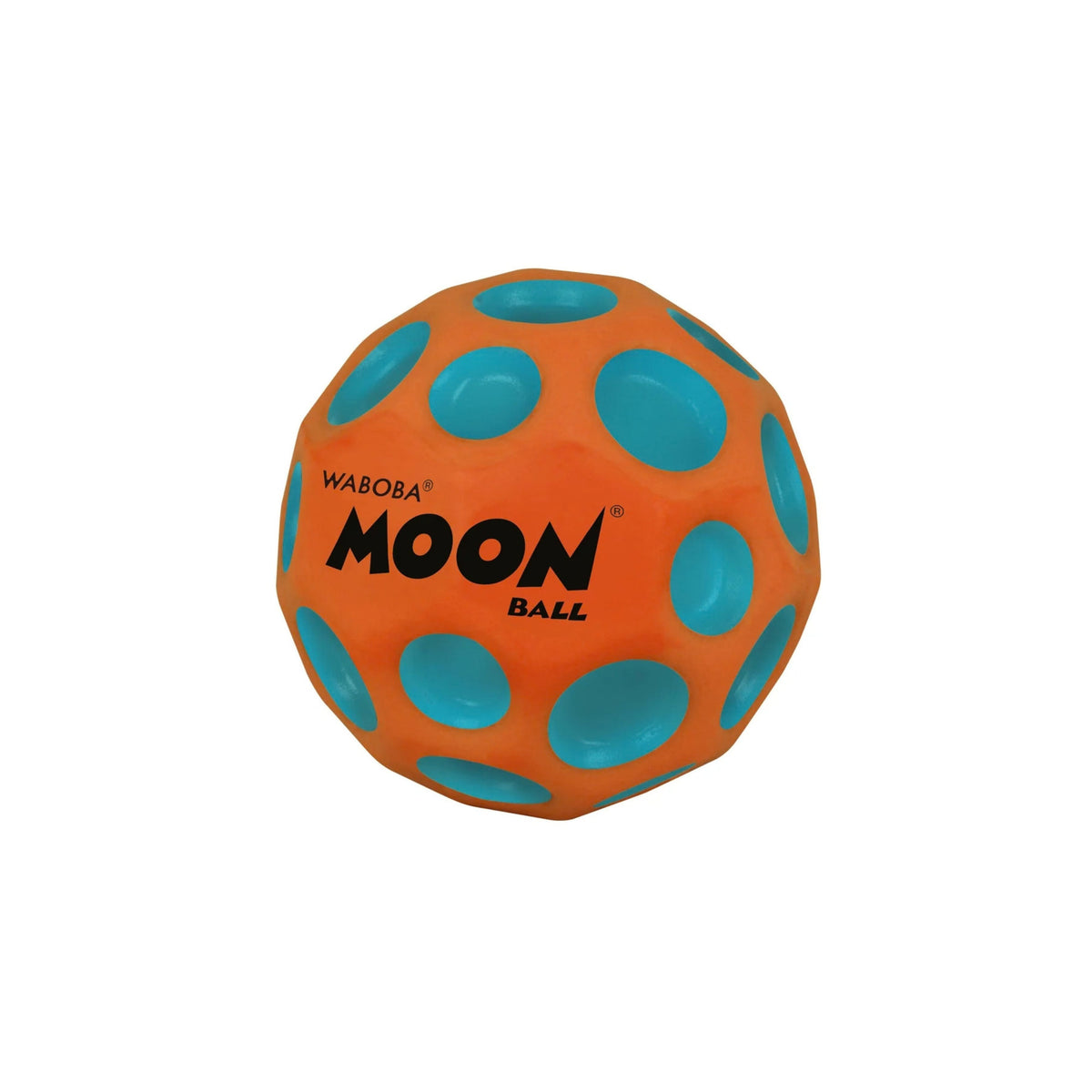 A photo of the Waboba Martian Moon Balls in colour orange and blue.