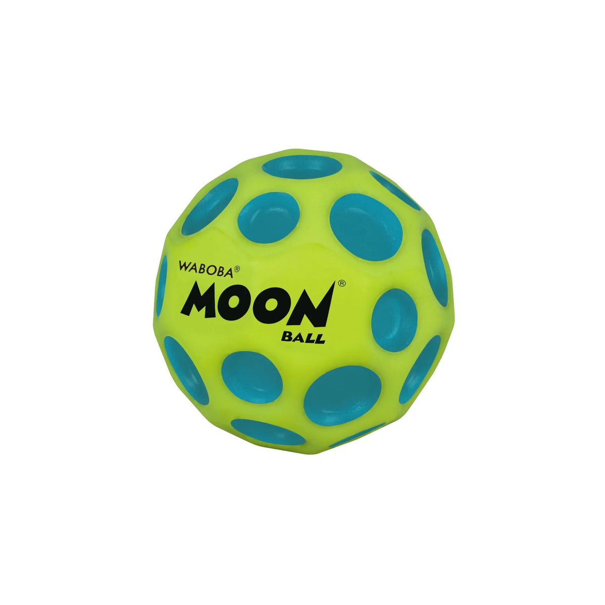 A photo of the Waboba Martian Moon Balls in colour green and blue.