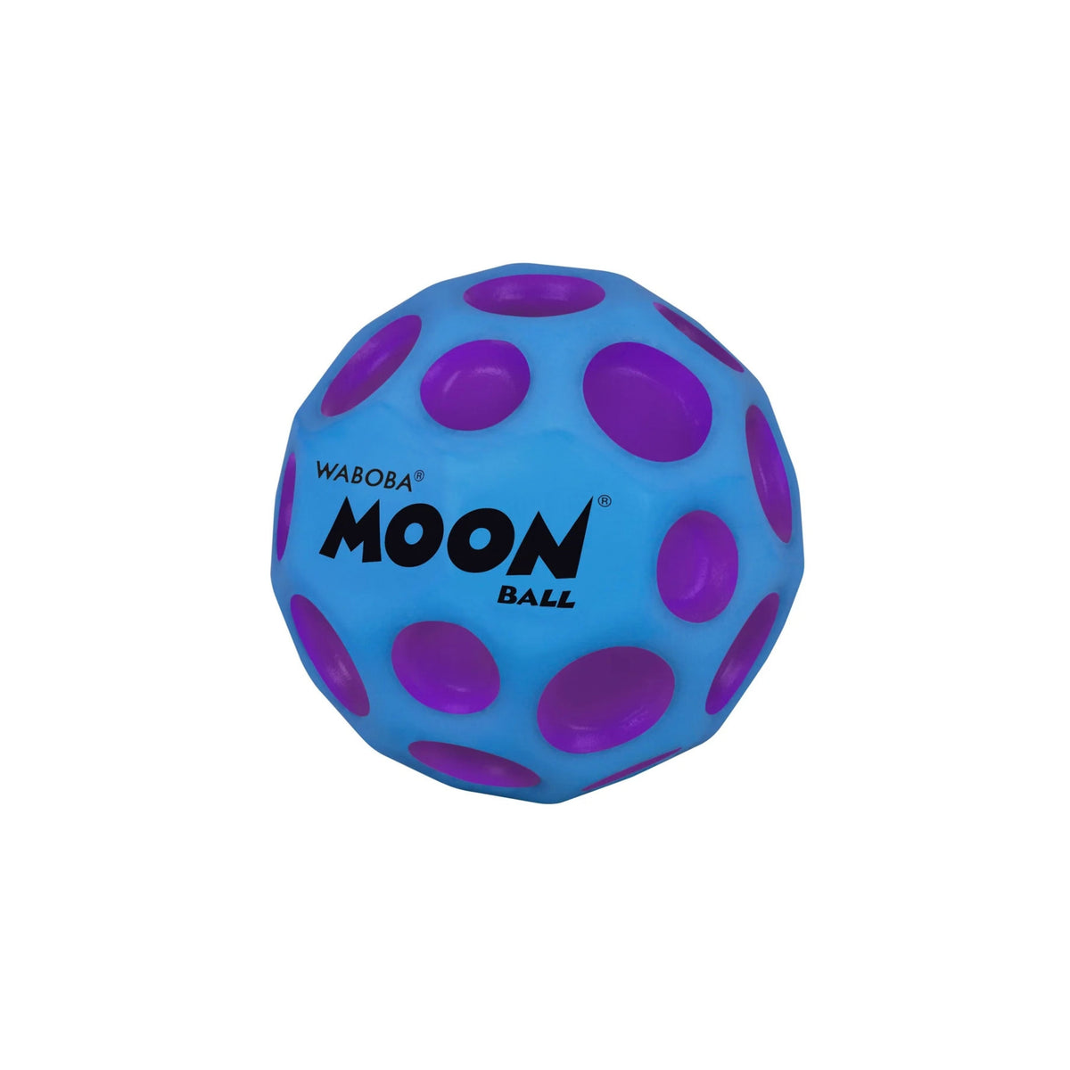 A photo of the Waboba Martian Moon Balls in colour blue and purple.