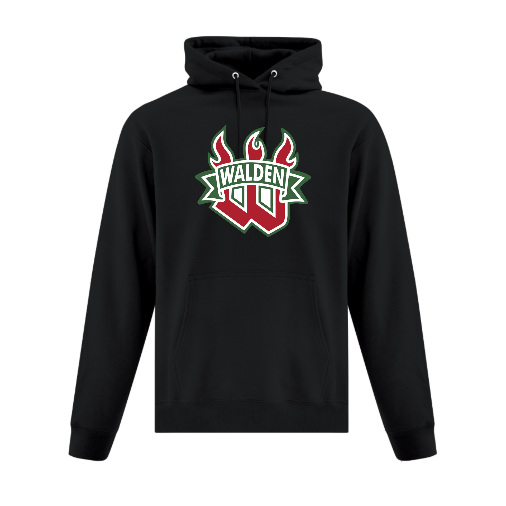 A photo of the Walden Minor Hockey Association - Adult Hoodie in colour black.
