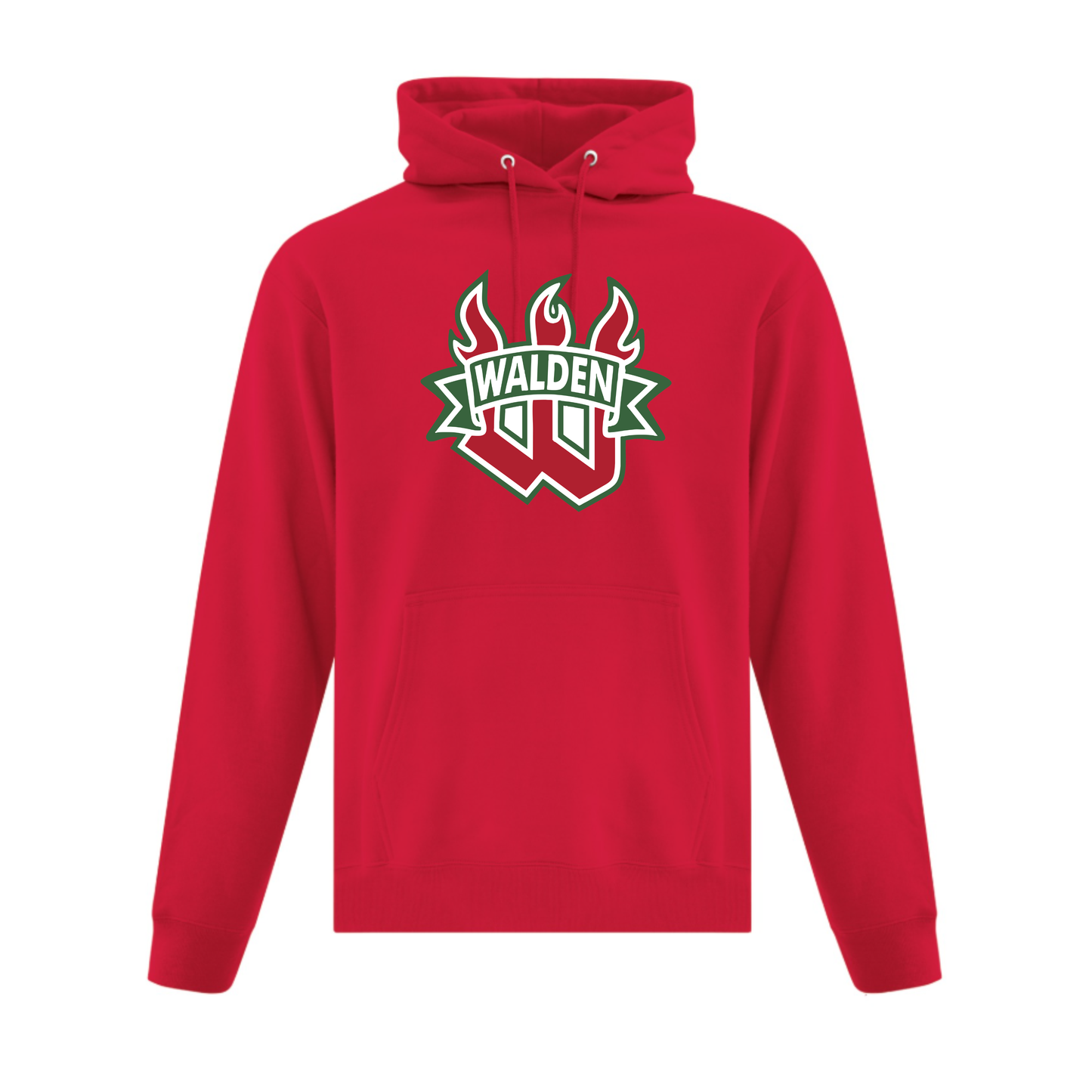 A photo of the Walden Minor Hockey Association - Adult Hoodie in colour red.