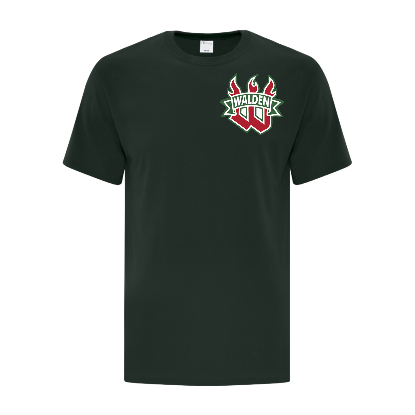 A photo of the Walden Minor Hockey Association - T-Shirt in colour green.